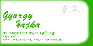 gyorgy hajka business card